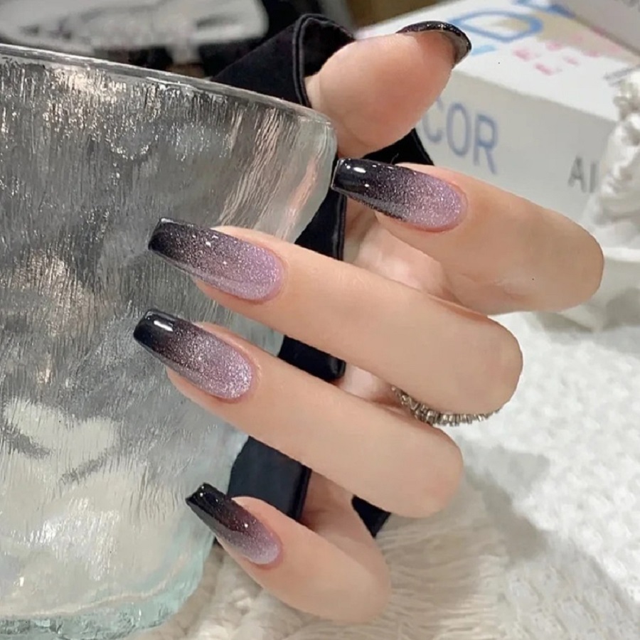 Nail Art Fake - 24PCS/1BOX Galaxy Starlight Cat's Eye Nail