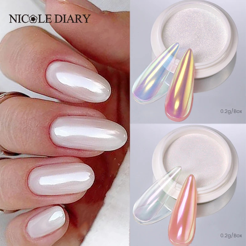 Nail Art Chrome - NICOLE DIARY Nail Powder Pigment Pearl