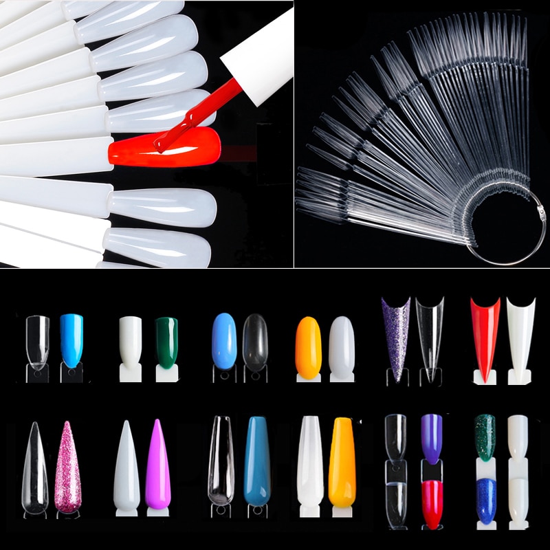 Nail Art Vector - Nail Display Sticks Clear Natural Colors