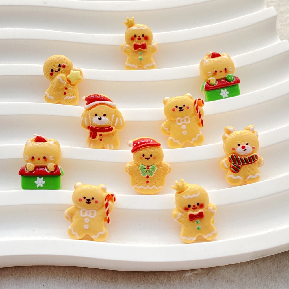 Nail Art For Men - 30Pcs energetic Cute Cartoon Mini Biscuit