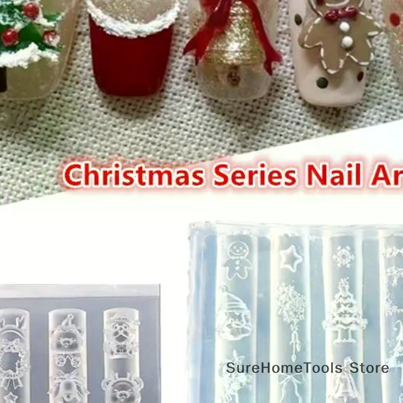 Christmas 3D Silicone Nail Mol – Nail Art For Men Bewertung und Preis