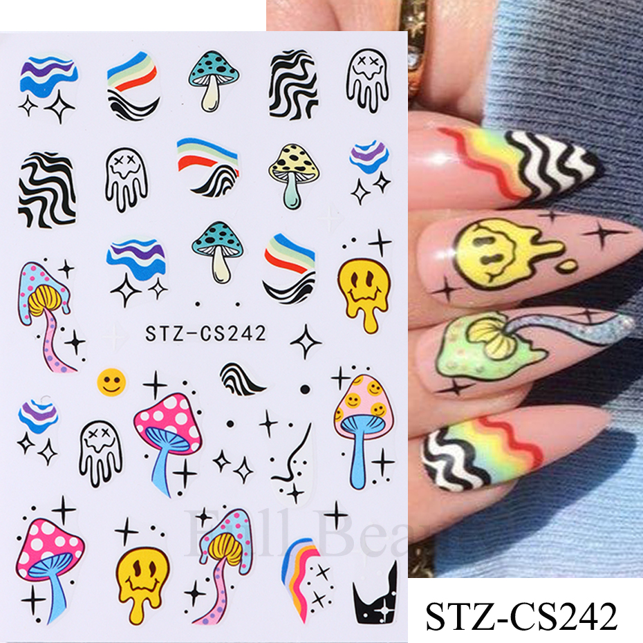 9pcs Evil Eye Flower Nail Stic – Nail Art Van Gogh Bewertung und Preis