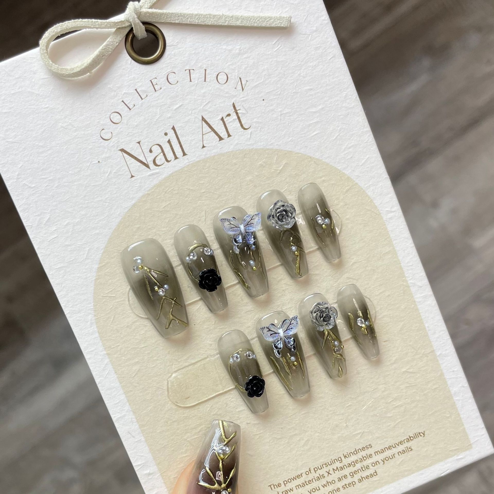 10Pcs Dark Sweet Cool Handmade – Nail Art Fake Bewertung und Preis