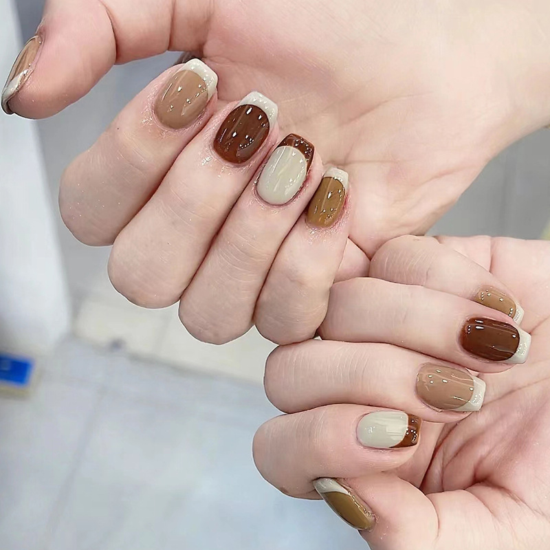 24Pcs Caramel Brown Ombre Glit – Nail Art Ombre Bewertung und Preis