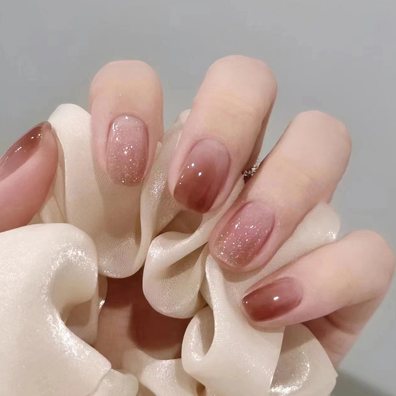 24Pcs Caramel Brown Ombre Glit – Nail Art Ombre Bewertung und Preis