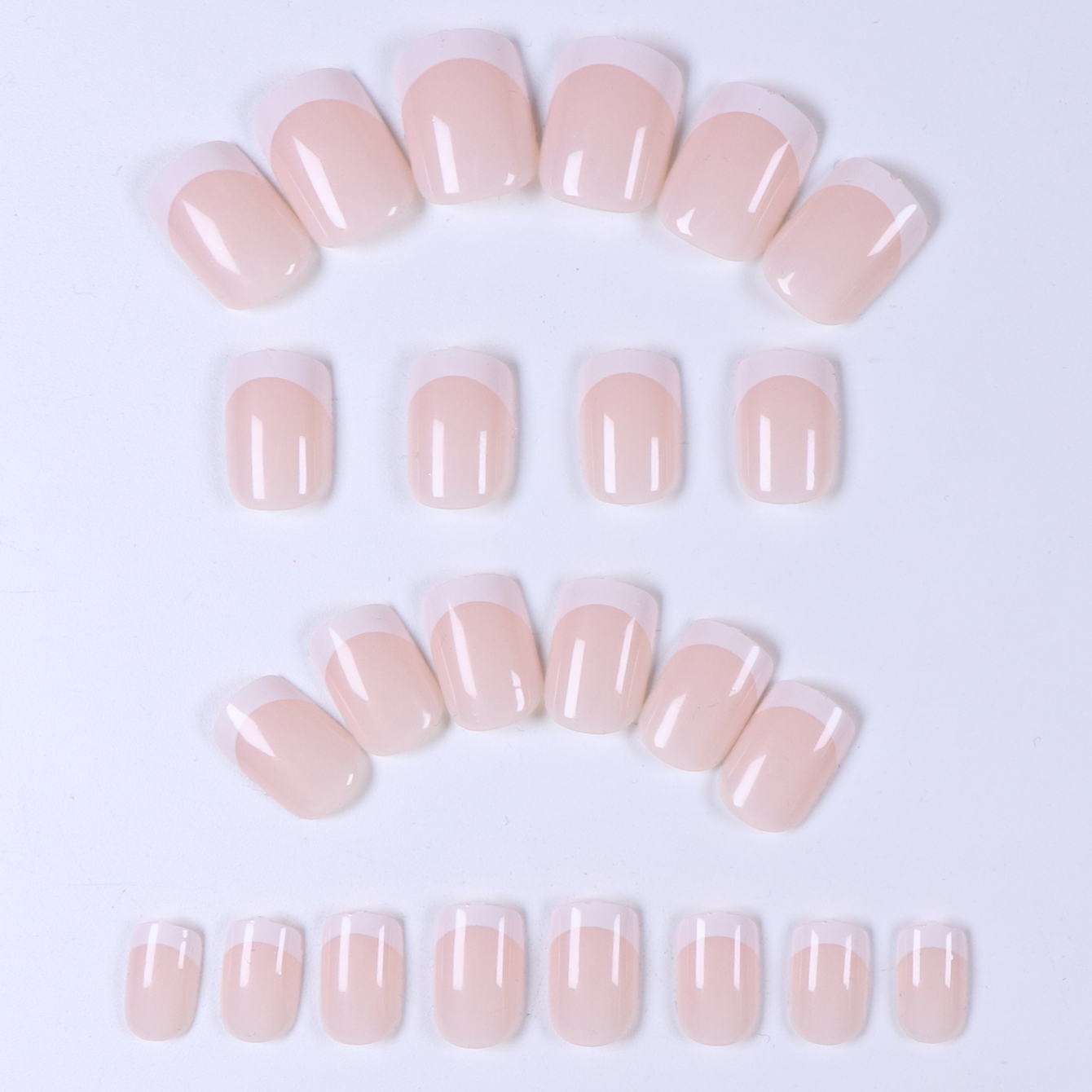 24PCS French white border shor – Nail Art Fake Bewertung und Preis