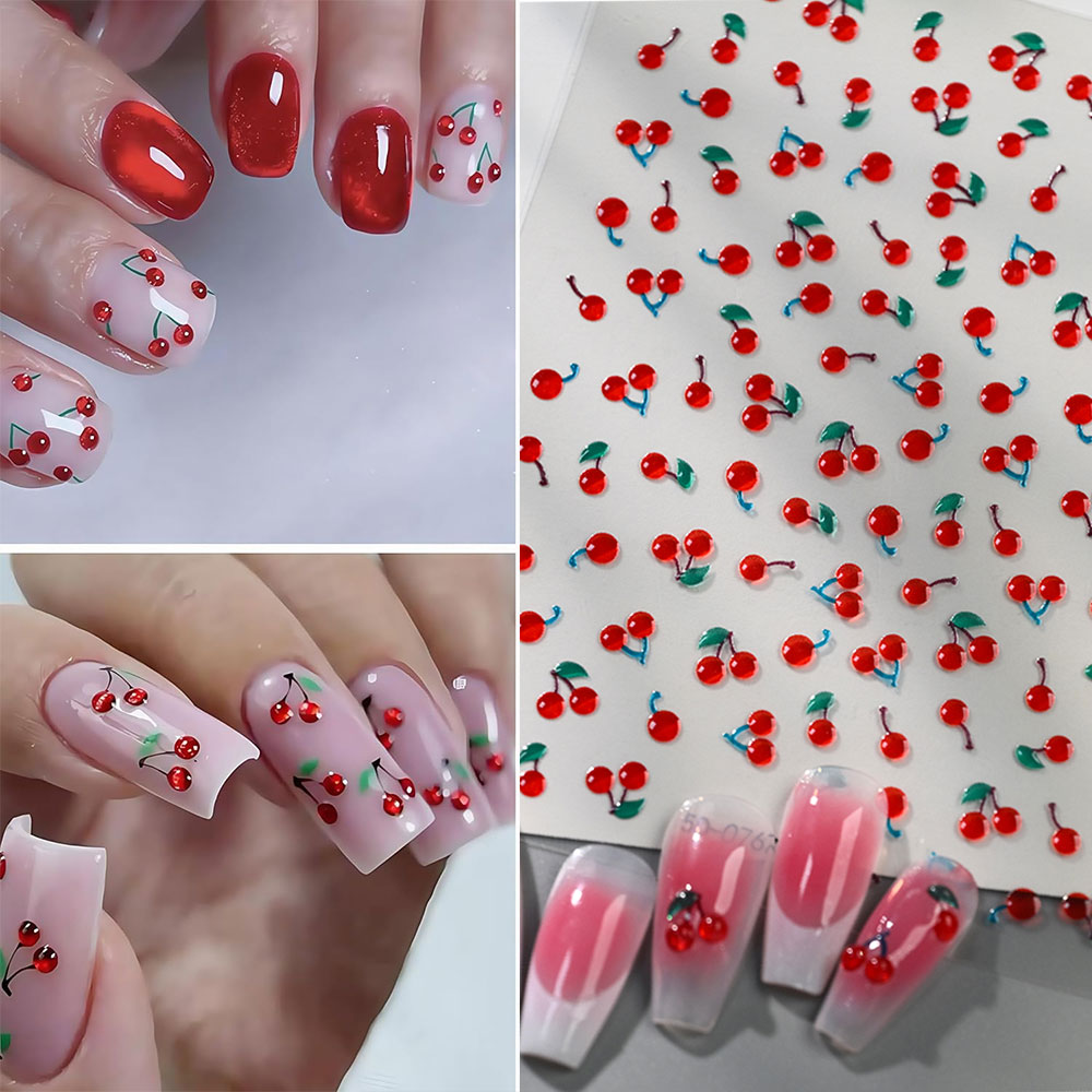 1/2Pcs 5D Red Crystal Cherry N – Nail Art Van Gogh Bewertung und Preis