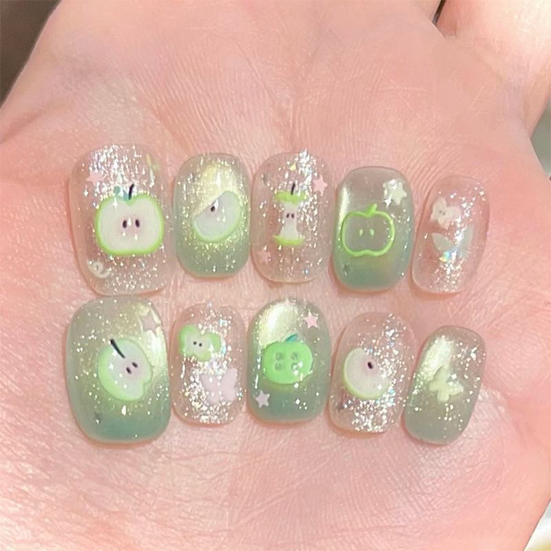 10pcs Handmade Cute Fake Nail  – Nail Art Fake Bewertung und Preis