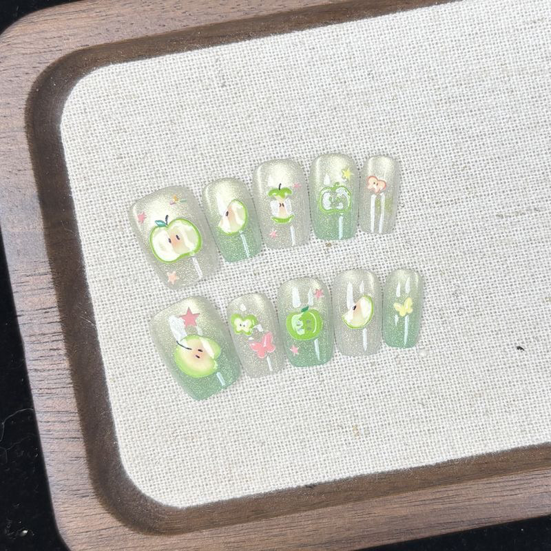 10pcs Handmade Cute Fake Nail  – Nail Art Fake Bewertung und Preis