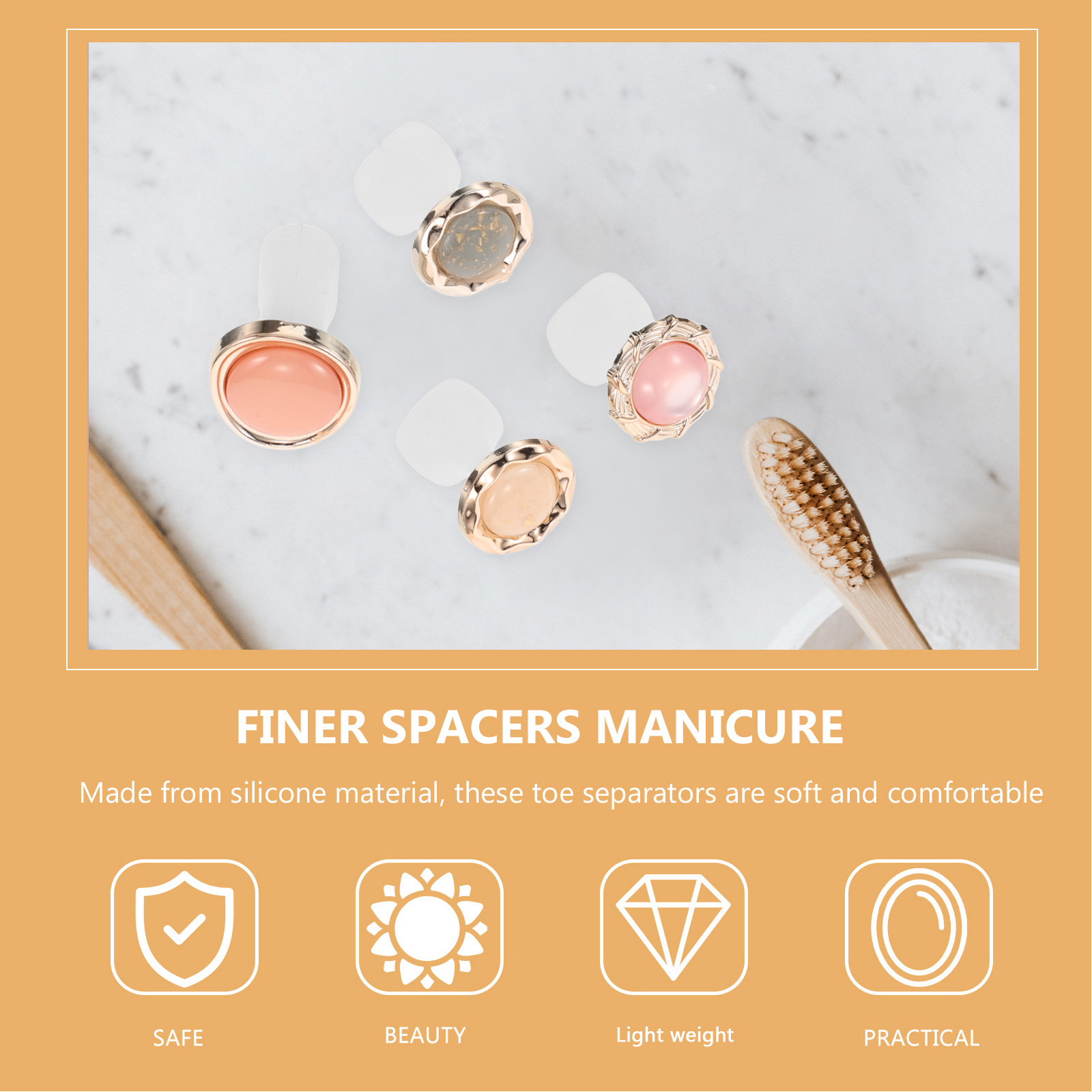 8Pcs Silicone Nail Separators  – Nail Art For Men Bewertung und Preis