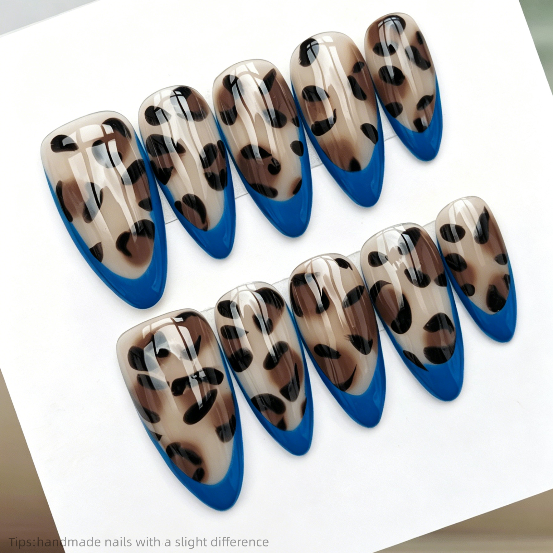 10pcs Handmade Blue French Leo – Nail Art Fake Bewertung und Preis