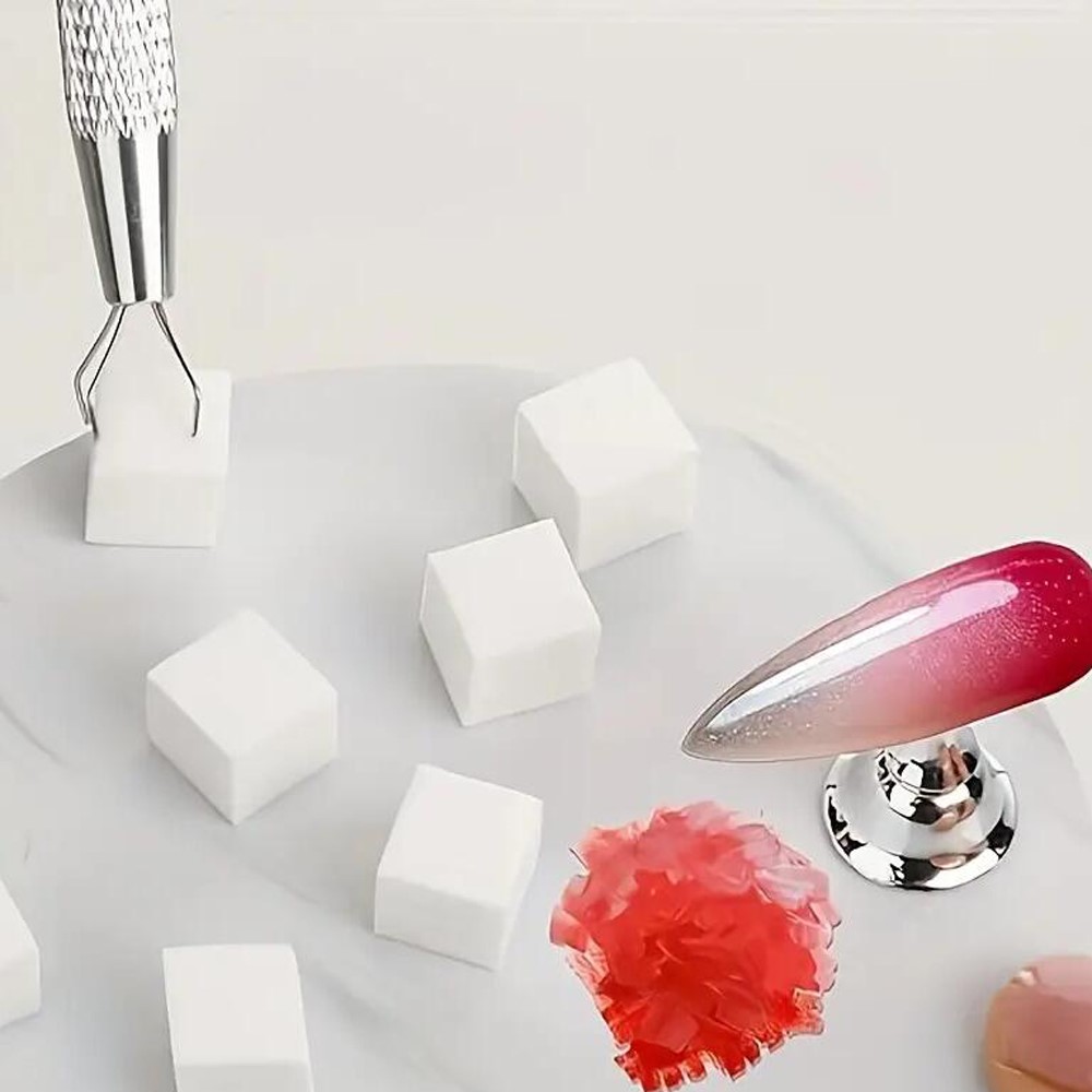 50/100Pcs White Mini Nail Spon – Nail Art Chrome Bewertung und Preis