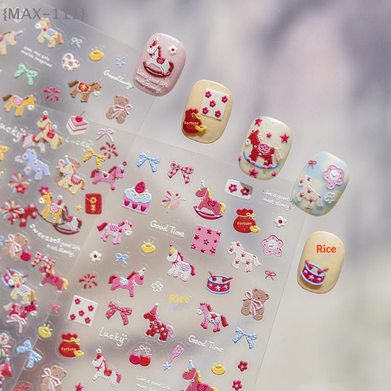 【F2-MAX111】Cartoon Colorful Po – Nail Art For Men Bewertung und Preis