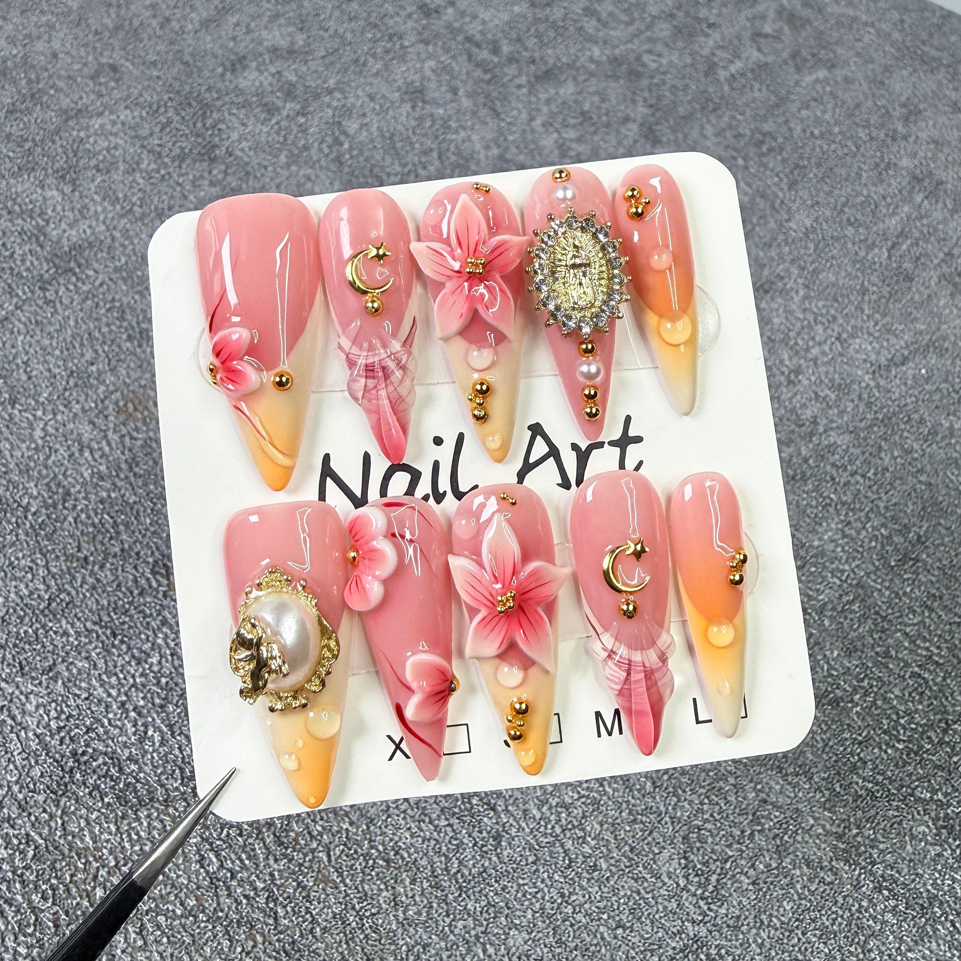 10Pcs Retro Long Stiletto Fake – Nail Art Fake Bewertung und Preis