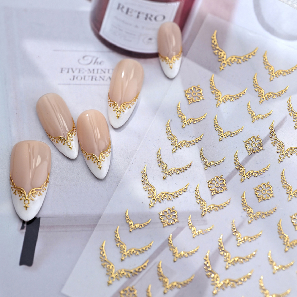3D Gold Stamping V-Shaped Fren – Nail Art Chrome Bewertung und Preis