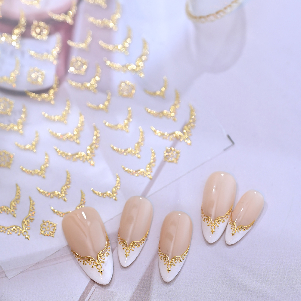 3D Gold Stamping V-Shaped Fren – Nail Art Chrome Bewertung und Preis