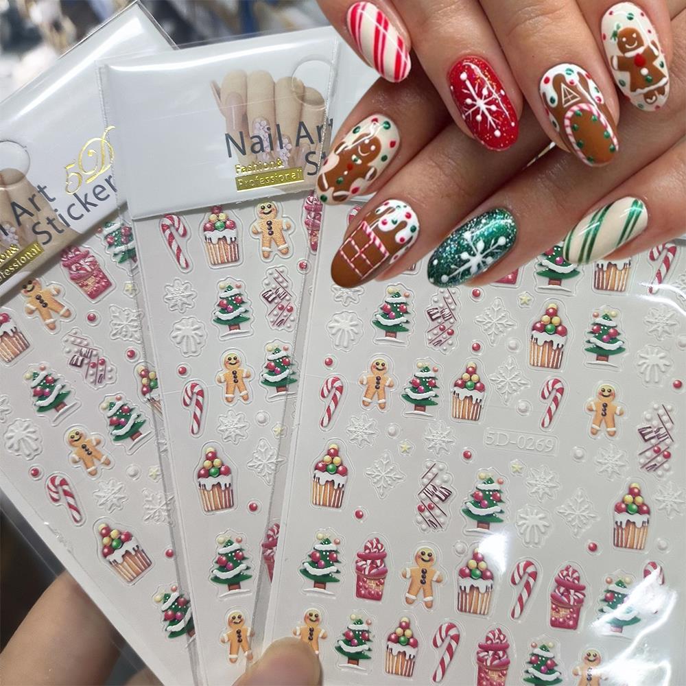 1pc Christmas 5D Gingerbread M – Nail Art For Men Bewertung und Preis