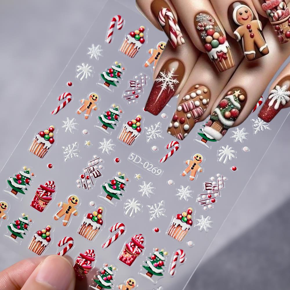 1pc Christmas 5D Gingerbread M – Nail Art For Men Bewertung und Preis