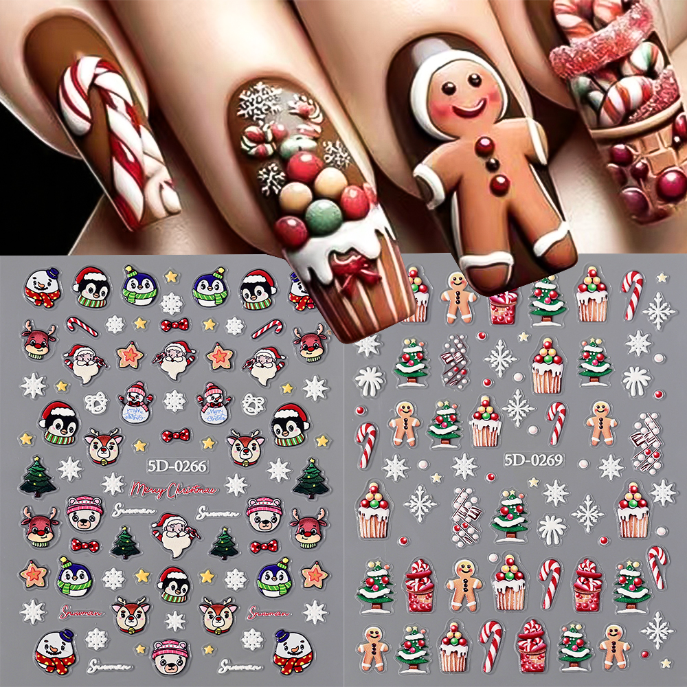 1pc Christmas 5D Gingerbread M – Nail Art For Men Bewertung und Preis