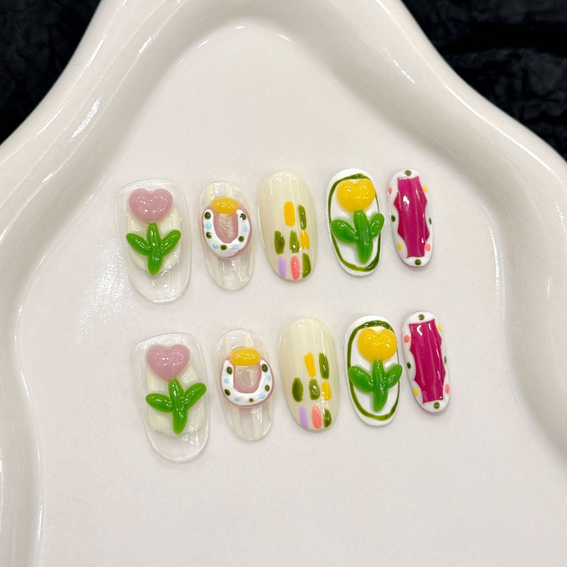 10pcs Handmade Press on Nails  – Nail Art Fake Bewertung und Preis
