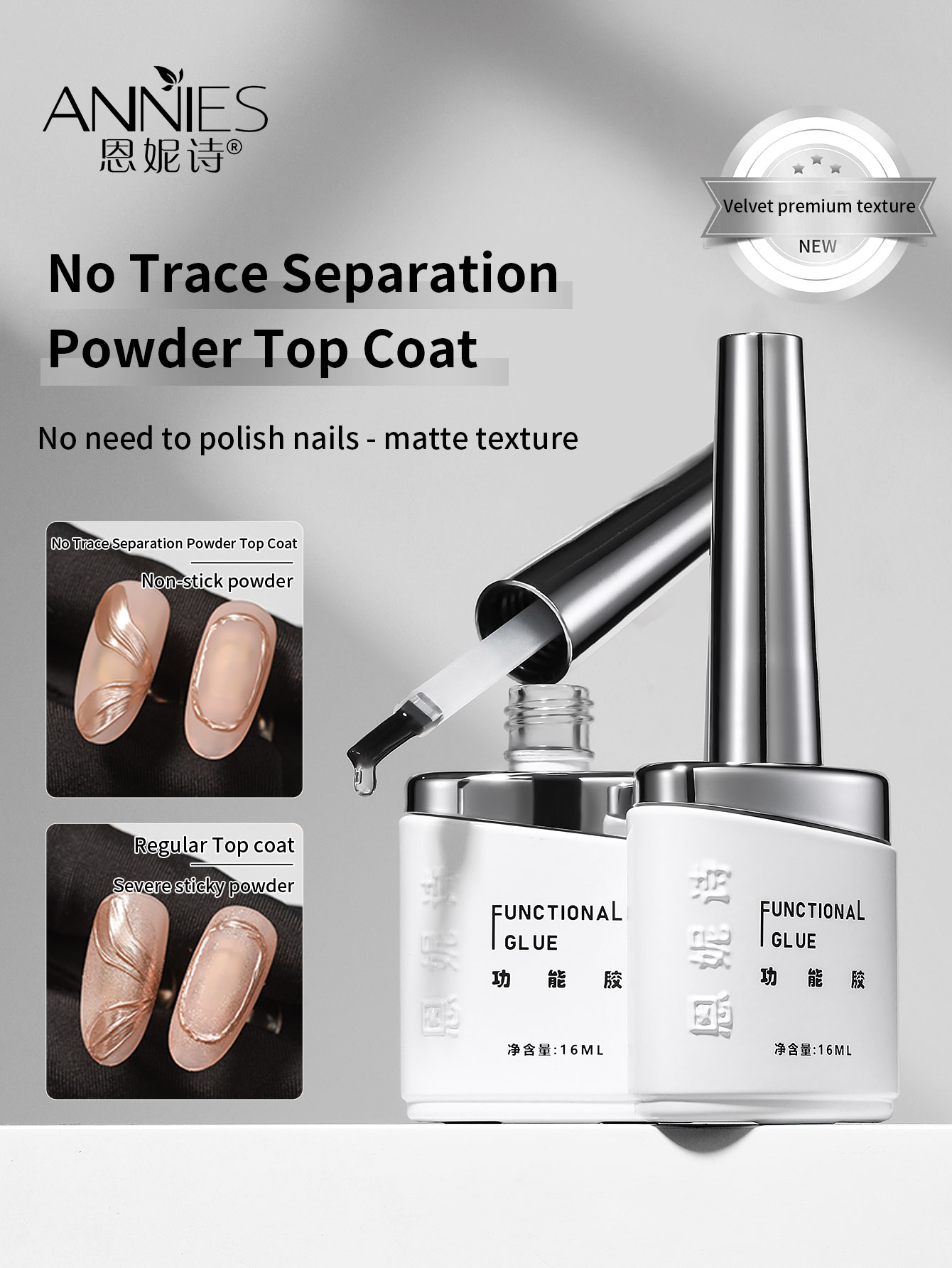 16ml 2-in-1 Matte Gel Top Coat – Nail Art Chrome Bewertung und Preis