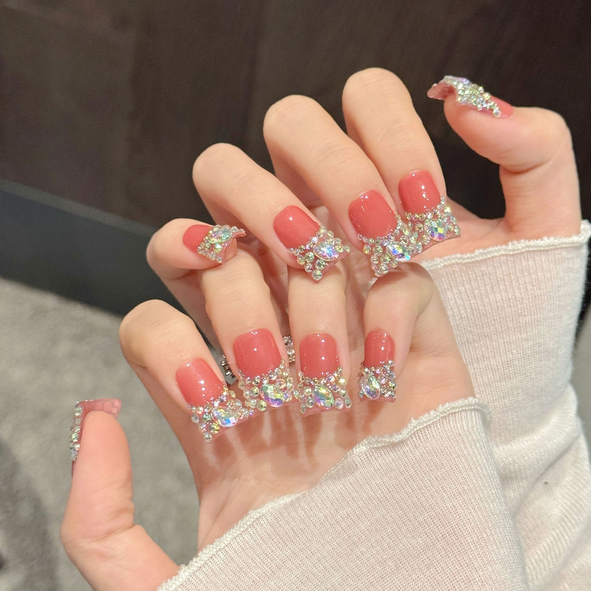 10pcs Flash Diamond French Sty – Nail Art Fake Bewertung und Preis