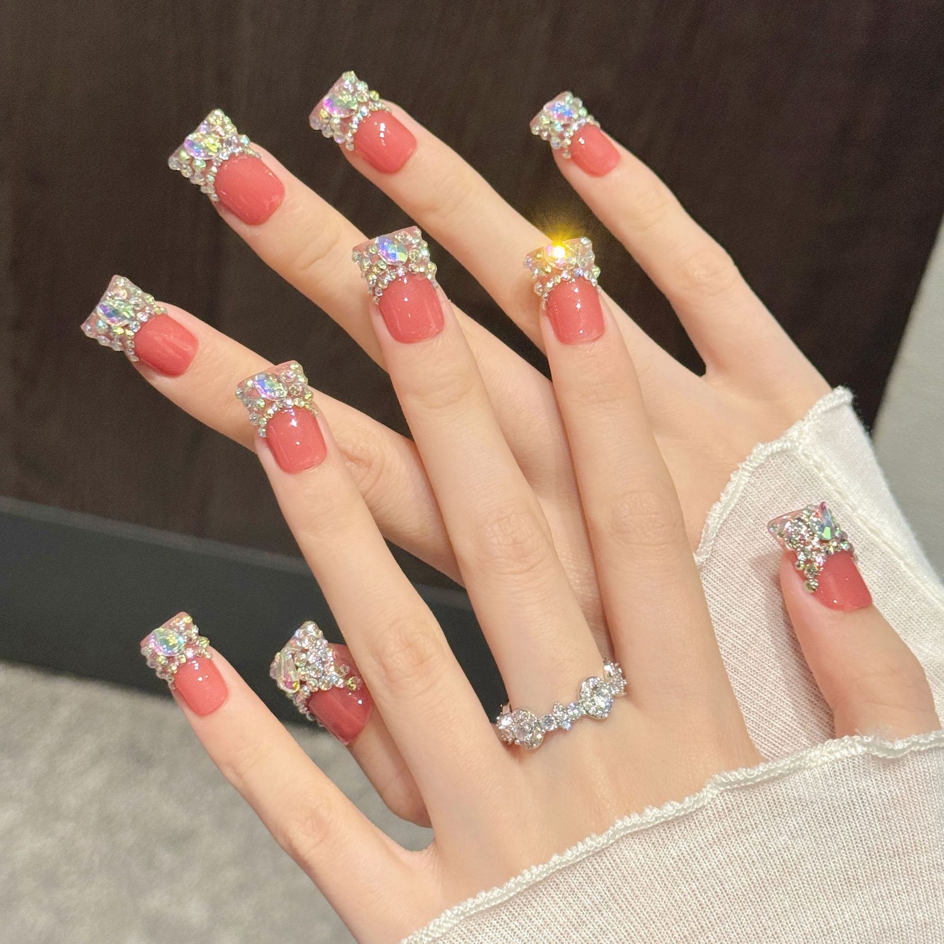 10pcs Flash Diamond French Sty – Nail Art Fake Bewertung und Preis