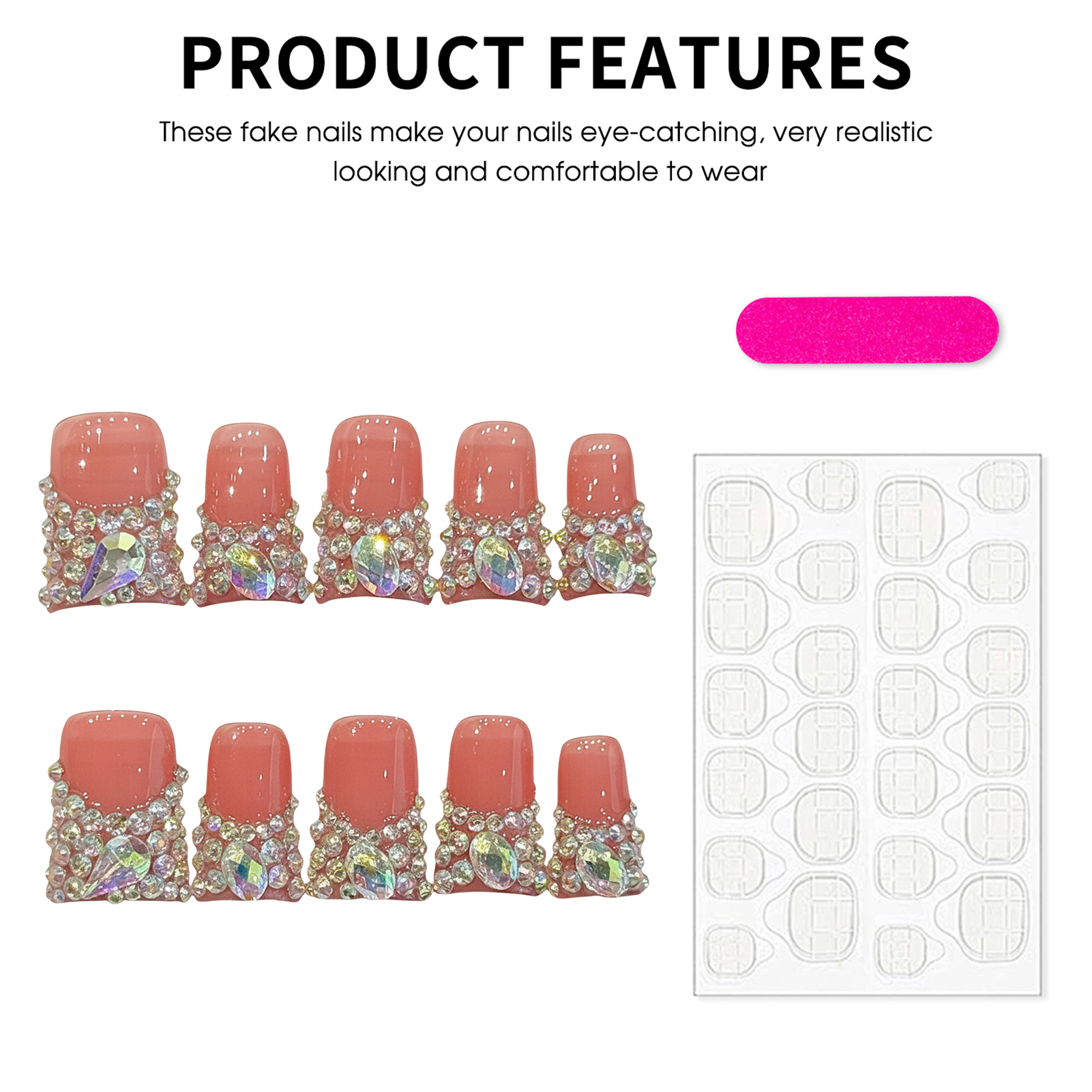 10pcs Flash Diamond French Sty – Nail Art Fake Bewertung und Preis