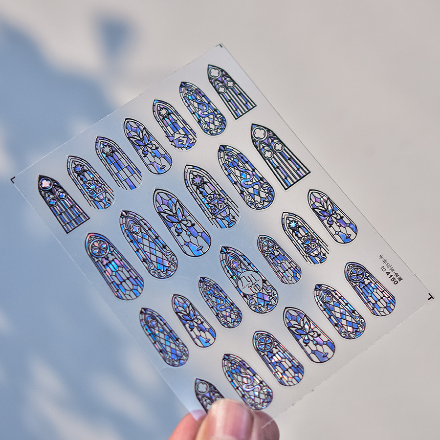 1piece 5D Glass Fragment Nail  – Nail Art Van Gogh Bewertung und Preis