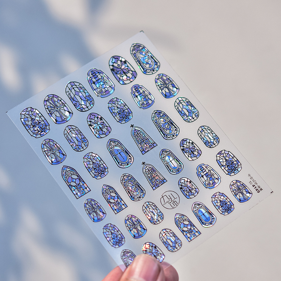 1piece 5D Glass Fragment Nail  – Nail Art Van Gogh Bewertung und Preis