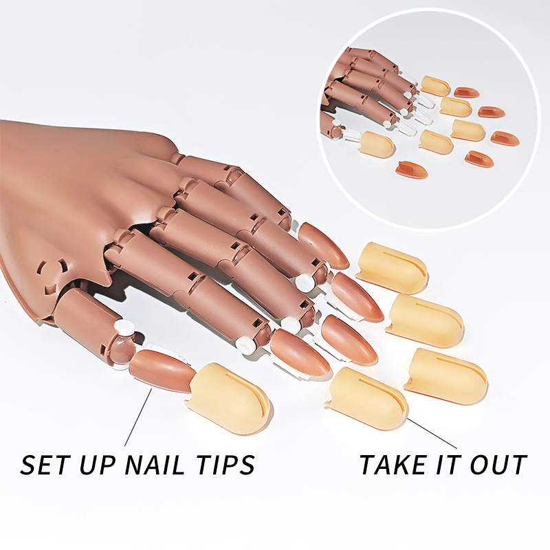Nail Fake Practice Hand Movabl – Nail Art Vector Bewertung und Preis