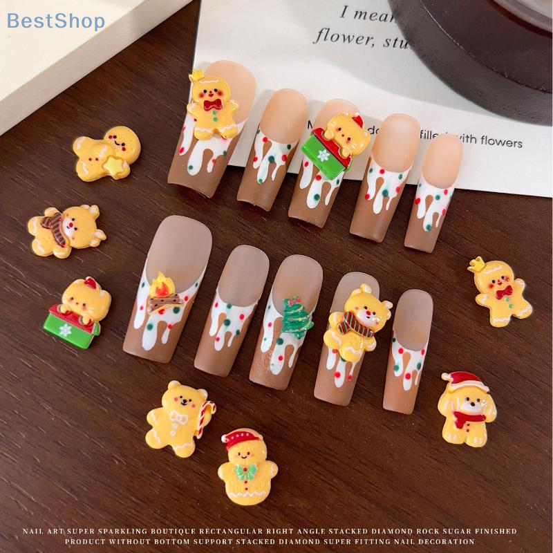 10PCS Kawaii Christmas Gingerb – Nail Art For Men Bewertung und Preis