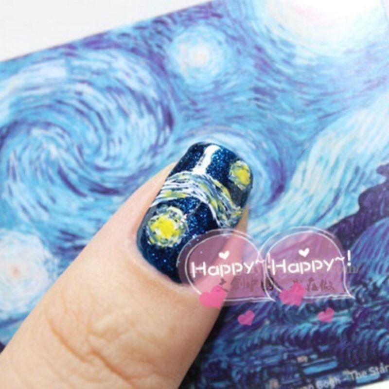 14Tips/Sheet Nail Wraps Van Go – Nail Art Van Gogh Bewertung und Preis