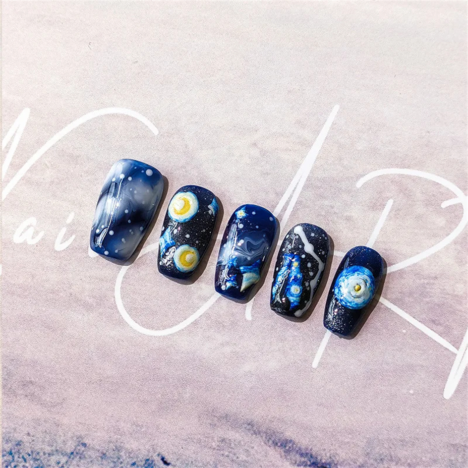 Blue Starry Night 5D Soft Embo – Nail Art Van Gogh Bewertung und Preis
