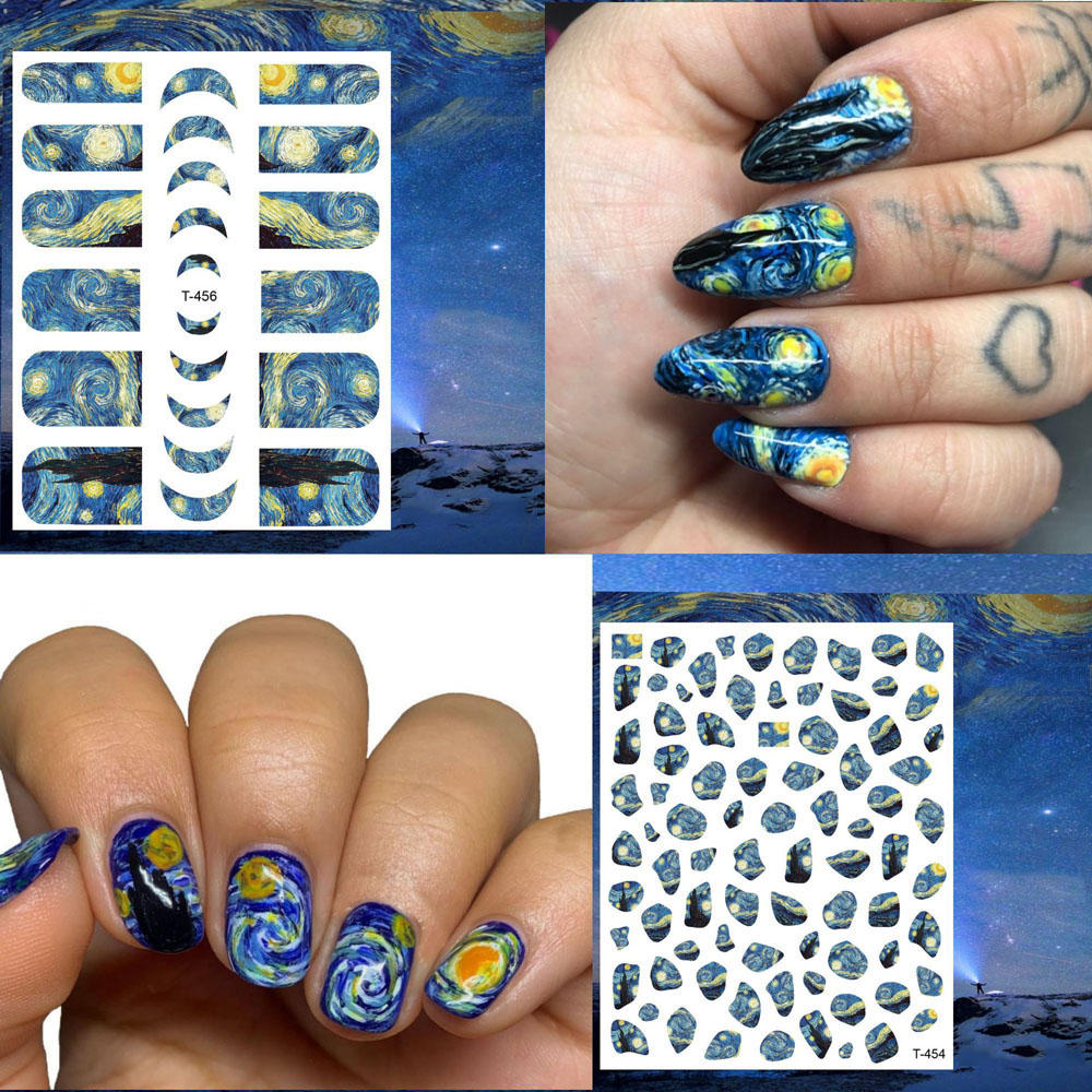 1pcs Van Gogh Night Romantic N – Nail Art Van Gogh Bewertung und Preis