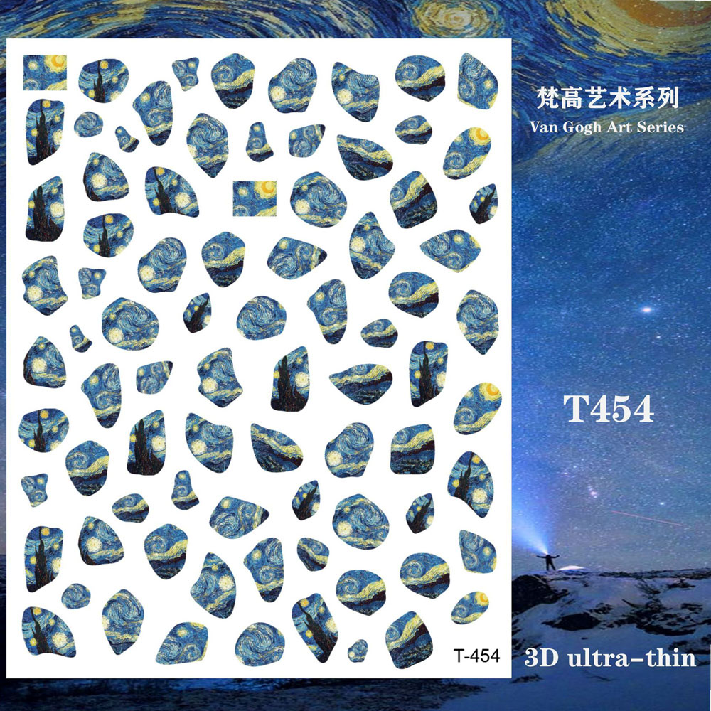 1pcs Van Gogh Night Romantic N – Nail Art Van Gogh Bewertung und Preis